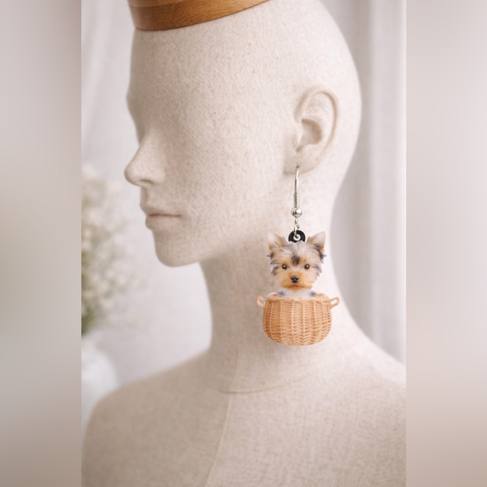 Check out these adorable Yorkshire Terrier earrings!